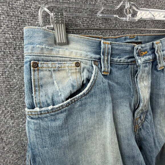 Nudie Jeans Men Denim Jeans 33x34 Average Joe Green Wave Adult Men ACTL 32X33 - Picture 13 of 16